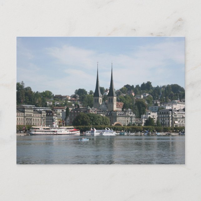Sjö Lucerne, Vierwaldstattersee, Schweiz Vykort (Framsida)