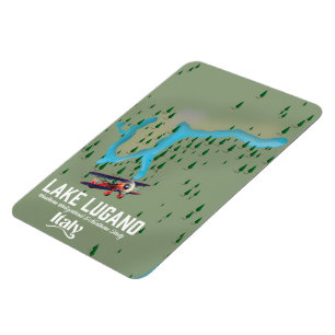 Sjö Lugano-Italien - Schweiz-reseaffisch Magnet