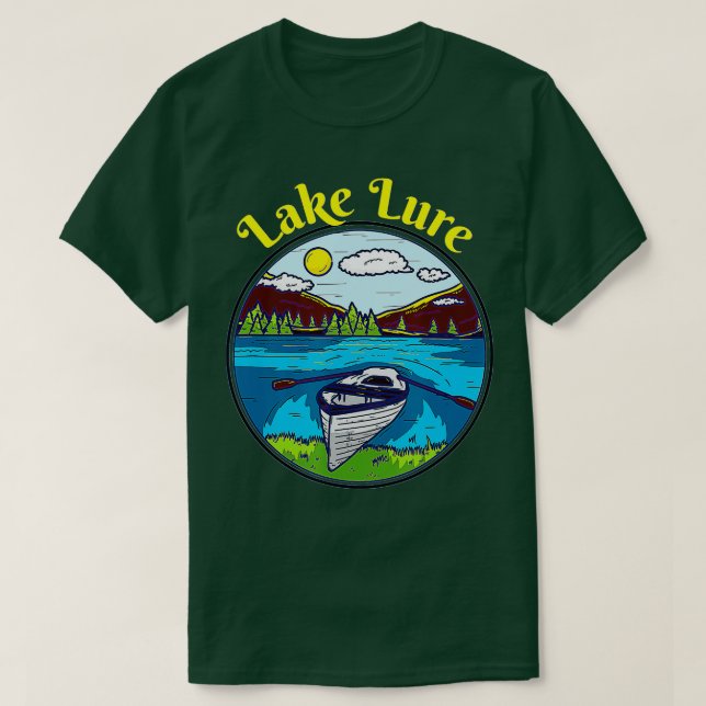 Sjö Lure Clothing North Carolina Retro Boating T Shirt (Design framsida)
