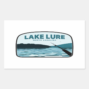 Sjö Lure North Carolina Fishing Rod Rektangulärt Klistermärke