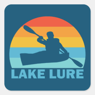 Sjö Lure North Carolina Kayak Fyrkantigt Klistermärke