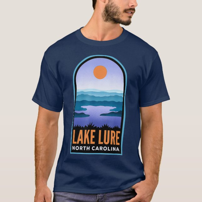 Sjö Lure Retro liggande T Shirt (Framsida)
