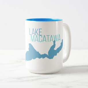 Sjö Macatawa, Ottawa County, Michigan Två-Tonad Mugg