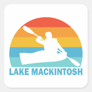 Sjö Mackintosh North Carolina Kayak Fyrkantigt Klistermärke