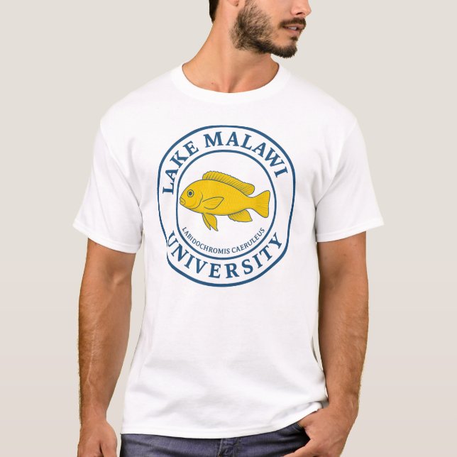 Sjö Malawi Universiteten T-Shirt (elektrisk Gult) (Framsida)