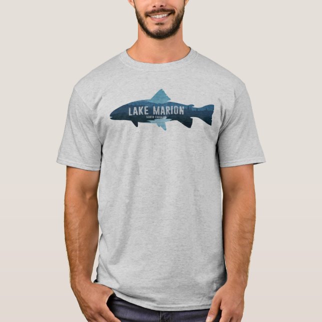 Sjö Marion South Carolina Fish T Shirt (Framsida)