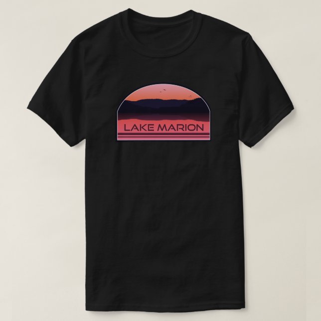 Sjö Marion South Carolina Red Sunrise T Shirt (Design framsida)
