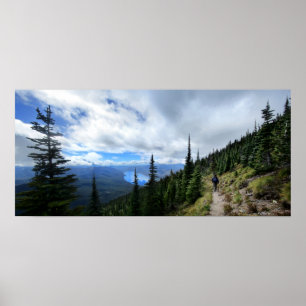 Sjö McDonald från Mt Brown - Glacier National Park Poster