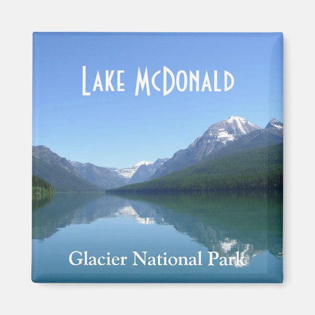 Sjö McDonald Glacier National Park Magnet (Framsidan)