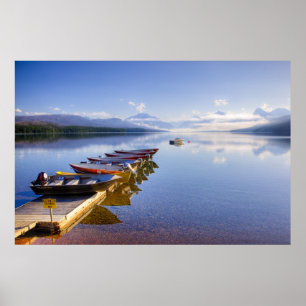 Sjö McDonald, Glacier National Park, Montana Poster
