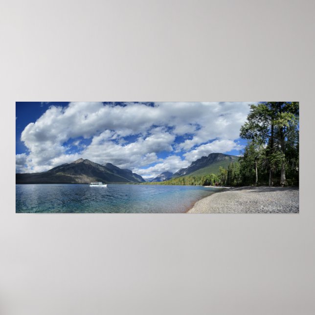 Sjö McDonald - Glacier National Park Poster (Framsidan)