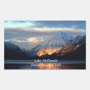 Sjö McDonald, Glacier National Park Rektangulärt Klistermärke