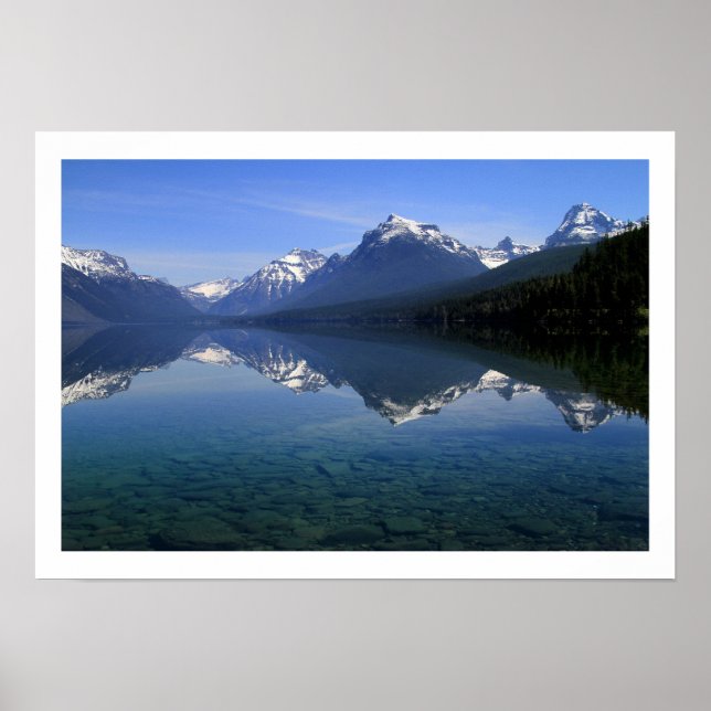 Sjö McDonald Glacier nationalpark Poster (Framsidan)