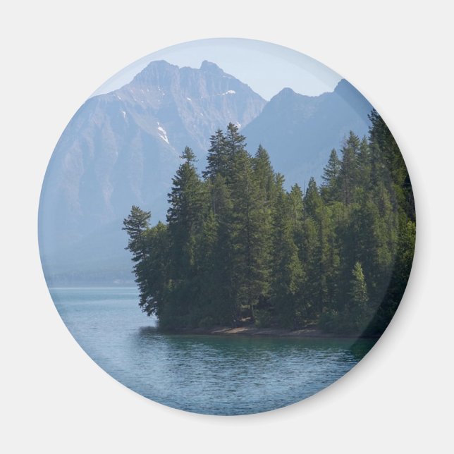 Sjö Mcdonald in Glacier National Park Montana Magnet (Framsidan)
