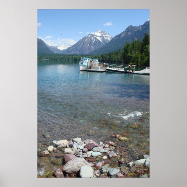 Sjö McDonald Summer - Glacier Park Montana Poster (Framsidan)