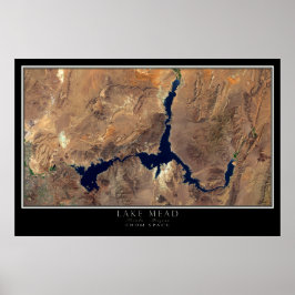Sjö Mead Nevada - Arizona Satellite Poster Karta
