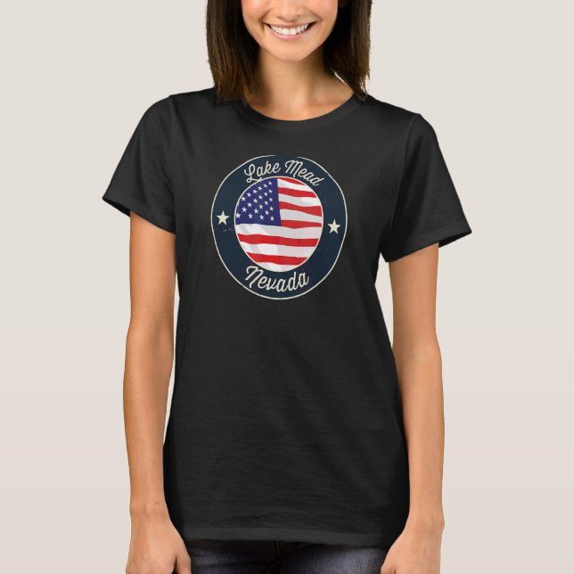 Sjö Mead Patriotic Nevada Souvenir T Shirt (Framsida)