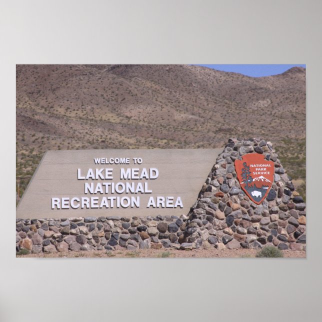 Sjö Meade Recreational Area Sign Poster (Framsidan)