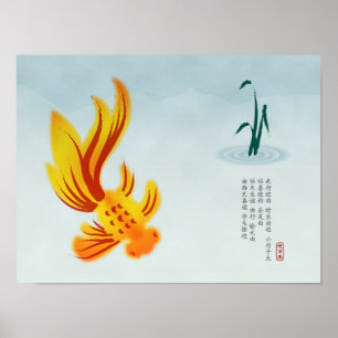 Sjö med Koi Poster