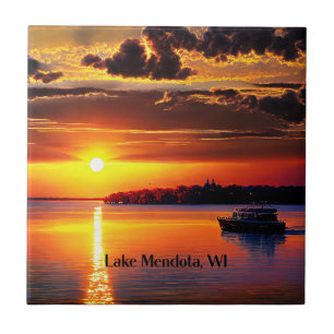 Sjö Mendota, WI Kakelplatta