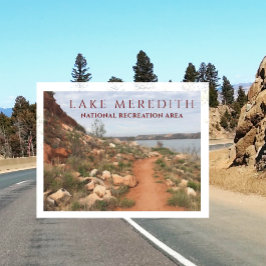 Sjö Meredith från Turkiet Bäck Trail, Texas Vykort