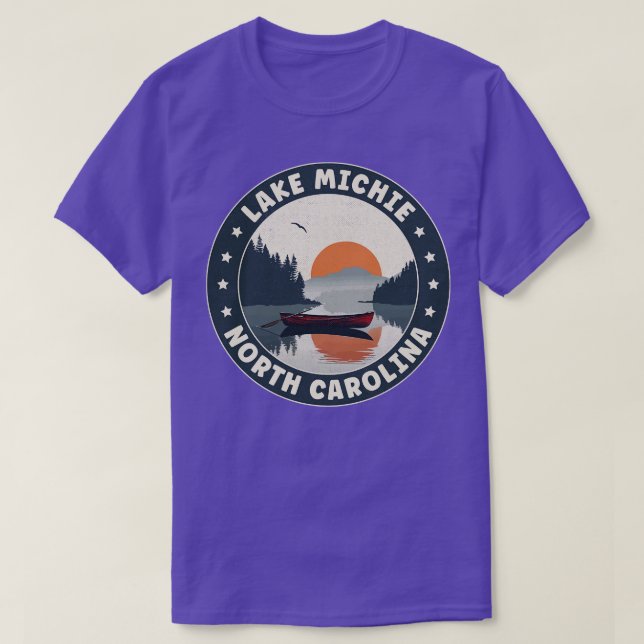 Sjö Michie North olina Sunset T Shirt (Design framsida)