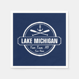 Sjö Michigan, anpassningsbar City, namn, ankare, p Pappersservett