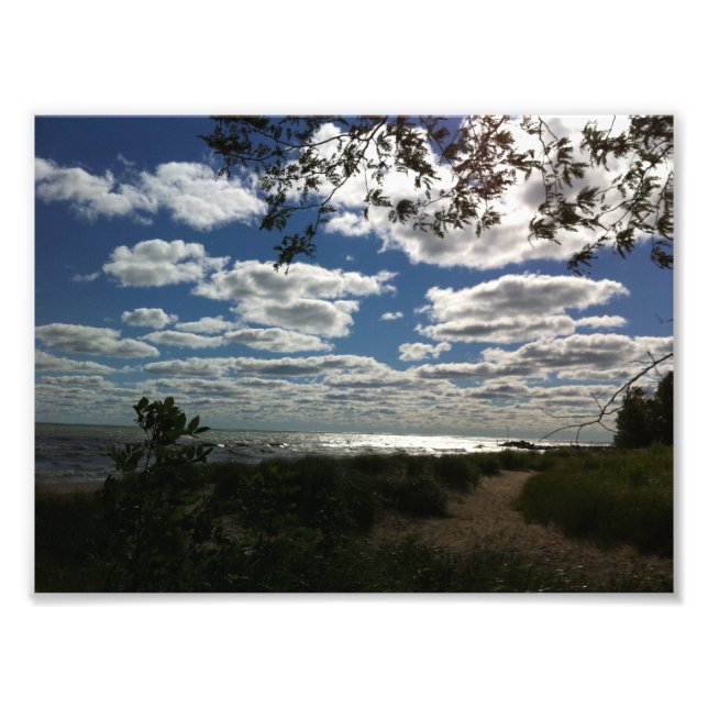 Sjö Michigan Dramatic Pic Fototryck (Framsidan)