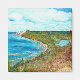 Sjö Michigan Dunes Magnet