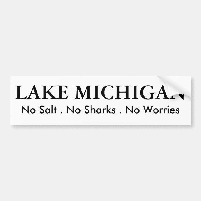 Sjö Michigan - humor Bildekal (Framsidan)