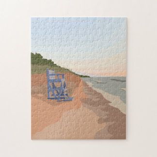 Sjö Michigan Kusten Puzzle Pussel
