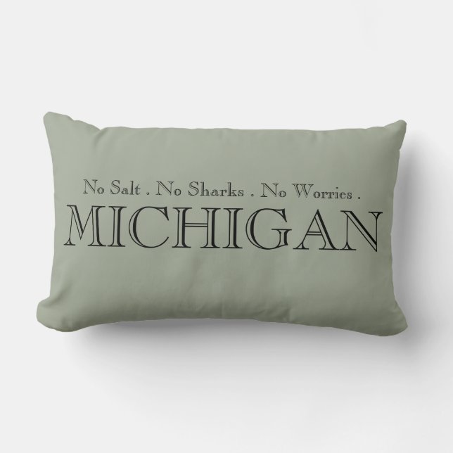 Sjö Michigan Lumbarkudde (Framsida)