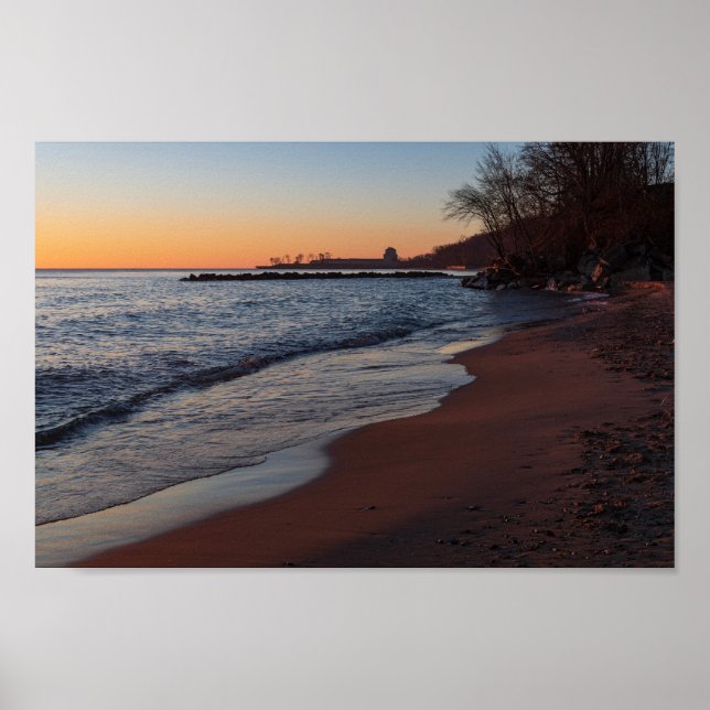 sjö michigan North shore milwaukee vid sommaruppeh Poster (Framsidan)