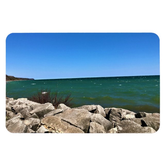 Sjö Michigan, Port Washington, Wisconsin Magnet (Horisontell)
