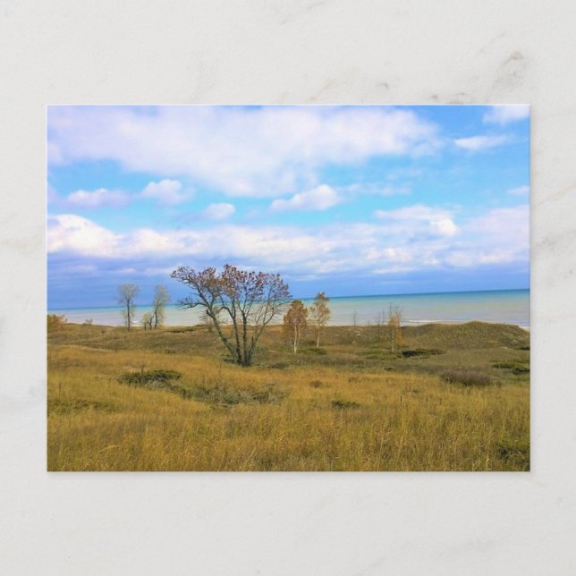 Sjö Michigan, Sheboygan, Wisconsin Vykort (Framsida)