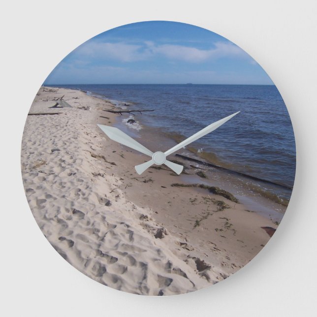 Sjö Michigan Shoreline Acrylic Wall Clock Stor Klocka (Framsida)