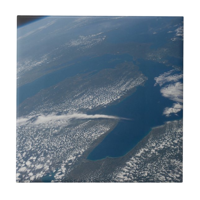 Sjö Michigan, Sjö och Michigan. Kakelplatta (Framsidan)