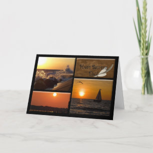 Sjö Michigan sunset for Pappa Birthday Kort