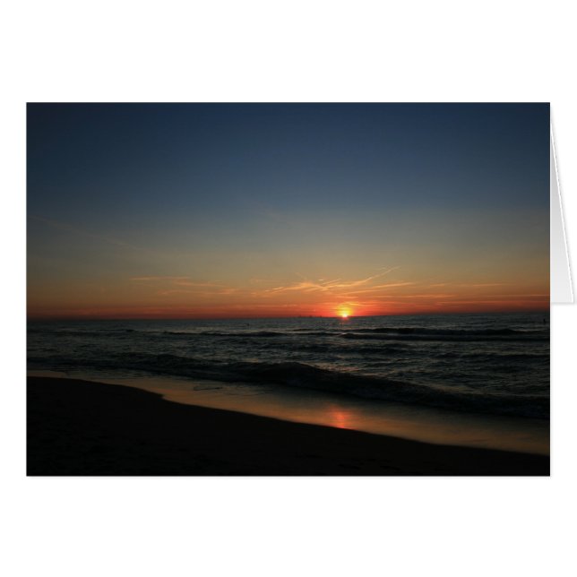 Sjö Michigan Sunset Hälsningskort (Framsidan Horizontal)