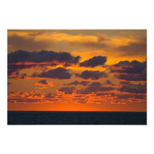 Sjö Michigan sunset, Ludington, Michigan Fototryck