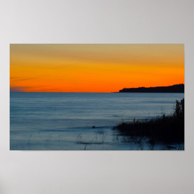 Sjö Michigan Sunset, Michigan Poster (Framsidan)