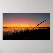 Sjö Michigan Sunset Poster