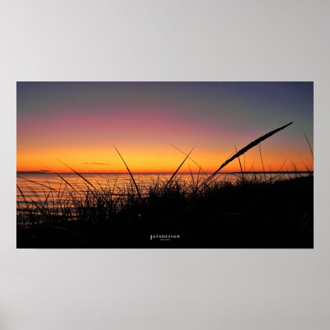 Sjö Michigan Sunset Poster (Framsidan)
