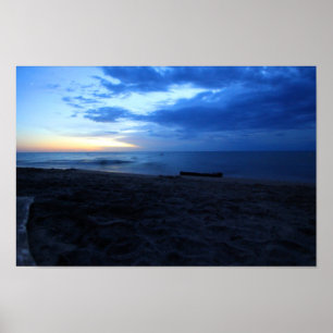Sjö Michigan Sunset, Van Buren State Park, MI Poster