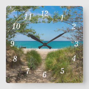 Sjö Michigan Tranquilitet Wall Clock Fyrkantig Klocka