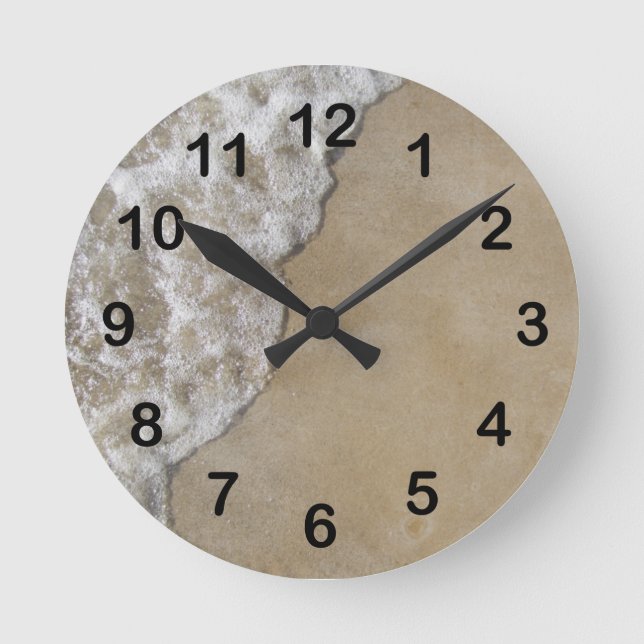 Sjö Michigan Wave på Beach Rund Klocka (Framsida)