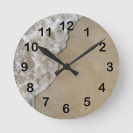 Sjö Michigan Wave på Beach Rund Klocka