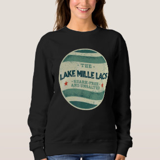 Sjö Mille Lacs Shark Free and Osalted Camping Mi T Shirt