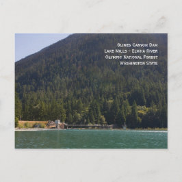 Sjö Mills and Glines Canyon Dam Postcard Vykort