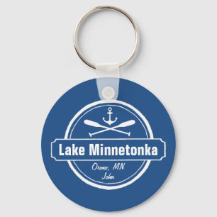 Sjö Minnetonka Minnesota ankarstad och namn Nyckelring